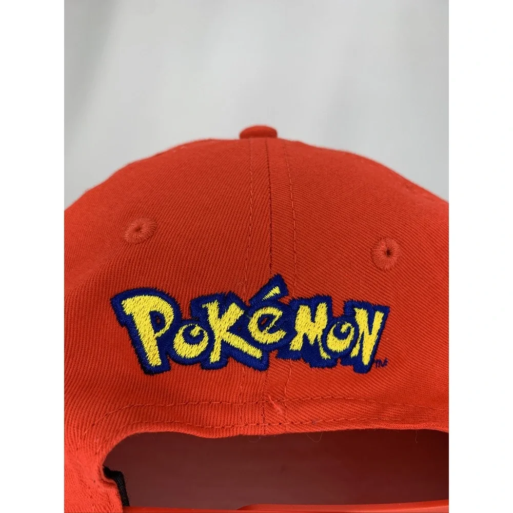 Pokemon Pokeball Hat Youth Kids Red White Black Adjustable Snapback Cap
